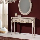 Klassisk träkonsol 3 eller 5 lyxlådor tillverkade i Italien - London Viadurini