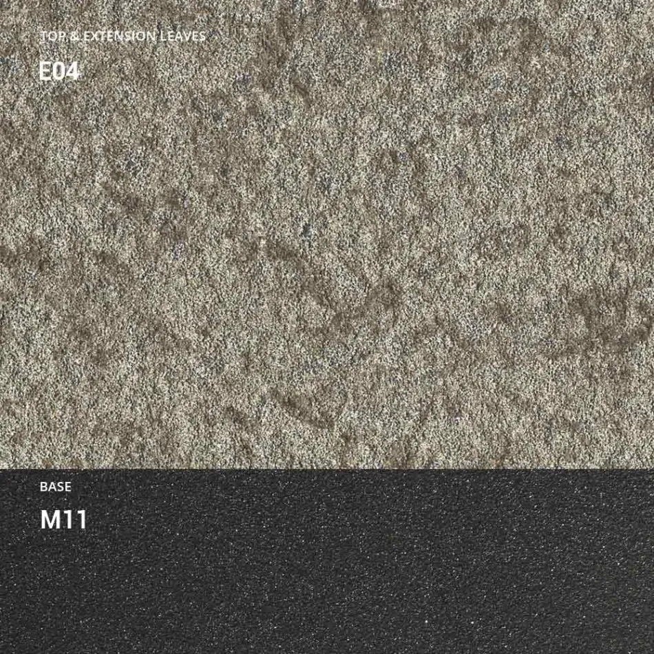 Konsol med Mortar Effect Top och Metal Base Made in Italy - Timedio Viadurini