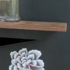 Konsol med Mortar Effect Top och Metal Base Made in Italy - Timedio Viadurini