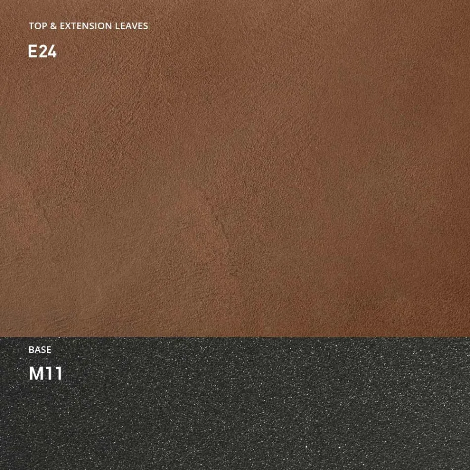 Konsol med Mortar Effect Top och Metal Base Made in Italy - Timedio Viadurini