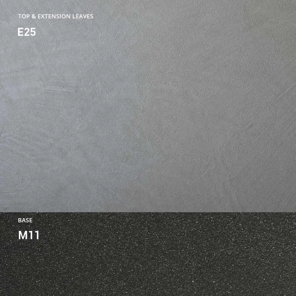 Konsol med Mortar Effect Top och Metal Base Made in Italy - Timedio Viadurini