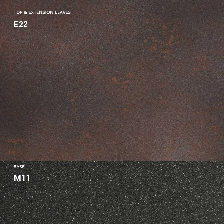 Konsol med Mortar Effect Top och Metal Base Made in Italy - Timedio Viadurini