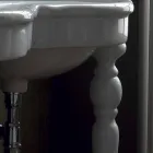 Classic dubbelskål badrumskonsol tillverkad i Italien, Magda Viadurini