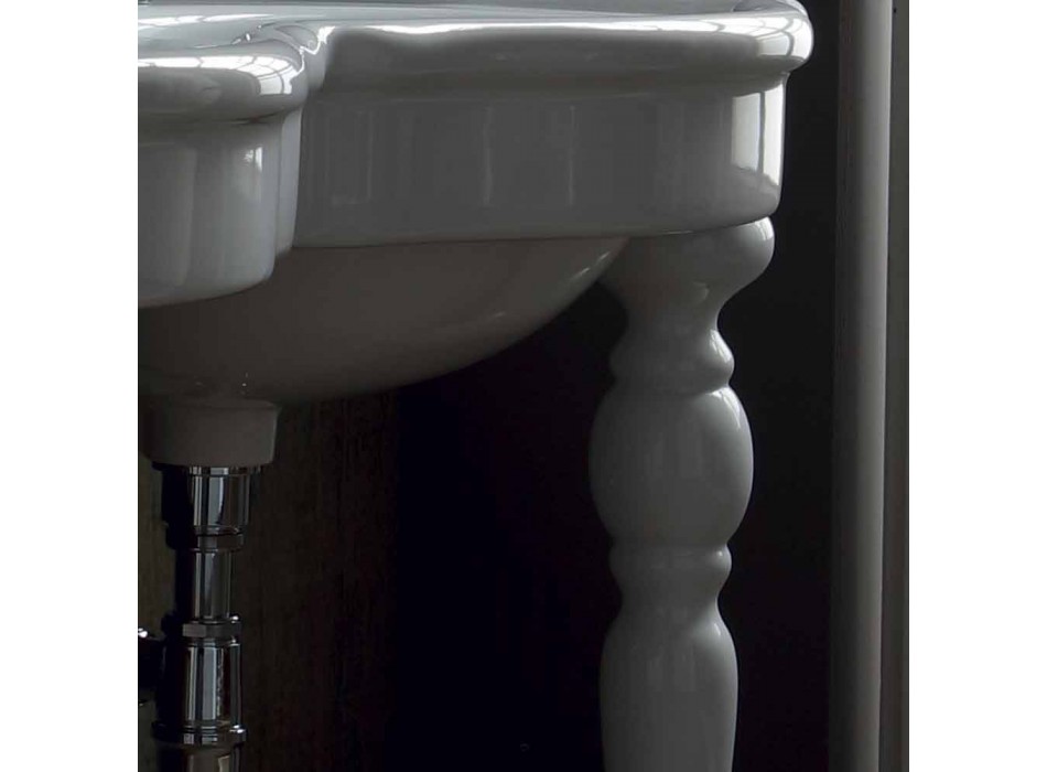 Classic dubbelskål badrumskonsol tillverkad i Italien, Magda Viadurini