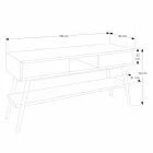 Modern design teak badrumskonsol i Pistoia naturlig teak Viadurini