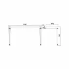 Badrumskonsol L 135 cm med dubbelskål i keramik Tillverkad i Italien - Nausica Viadurini