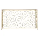 Entrékonsol i guldfinishjärn med marmorplatta - Carlotta Viadurini