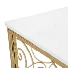 Entrékonsol i guldfinishjärn med marmorplatta - Carlotta Viadurini