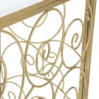 Entrékonsol i guldfinishjärn med marmorplatta - Carlotta Viadurini