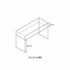 Ingångskonsol i extra klart glas med 2 Canaletto Walnut-lådor - Selex Viadurini