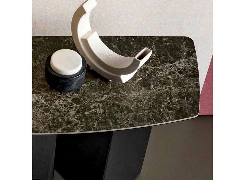 Tillverkad i Italien designkonsol i keramik och glas - slumpmässigt Viadurini