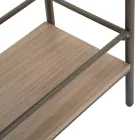 Vardagsrumskonsol i granträ och gråjärn med 2 dörrar - Cooper Viadurini