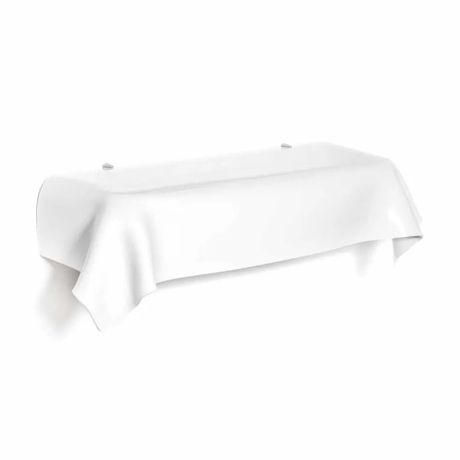 Console modern design i vitt plexiglas draperad Wish Viadurini