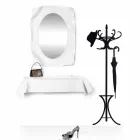 Console modern design i vitt plexiglas draperad Wish Viadurini