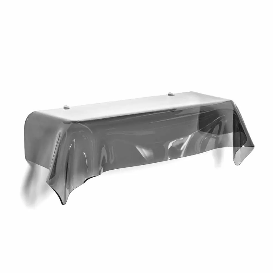 Console modern design rökt plexiglas transparent pat. draperad Wish Viadurini