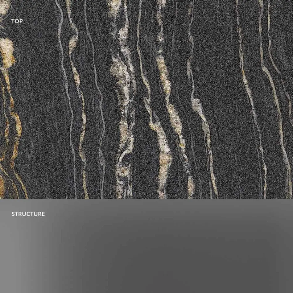 Designkonsol med marmortopp och glasbas Tillverkad i Italien - Molino Viadurini