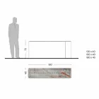 Designkonsol med marmortopp och glasbas Tillverkad i Italien - Molino Viadurini