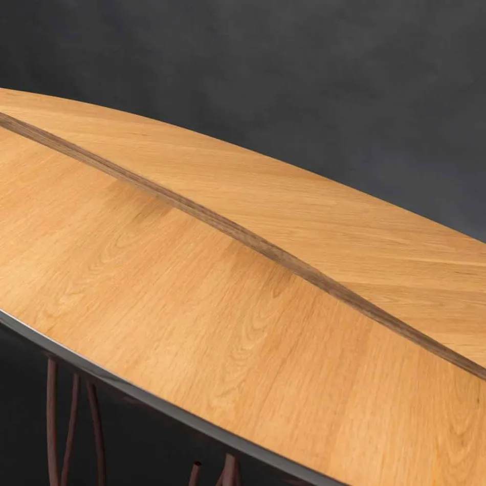 Console design och konsthantverk ekfanér valnöt Fenice Viadurini