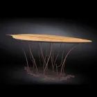 Console design och konsthantverk ekfanér valnöt Fenice Viadurini