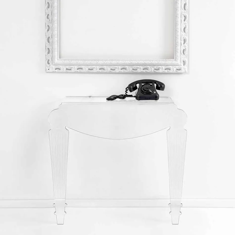 Designkonsol i transparent plexiglas tillverkad i Italien, Africo Viadurini