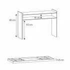 Designkonsol i extra klart glas med bricka Made in Italy - Imperativ Viadurini