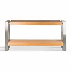 Design Console rektangulär dubbel hylla i ek Aida Viadurini