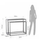 Dubbelkonsol Tillverkad av antracitstål - Osmium Viadurini