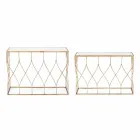 Elegant konsol i stål och glas med modern design och glamour 2 delar - Irene Viadurini