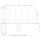 Utdragbar utomhuskonsol med metallbas och Hpl-överdel - Aghetto Viadurini