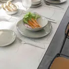 Utdragbar utomhuskonsol med metallbas och Hpl-överdel - Aghetto Viadurini