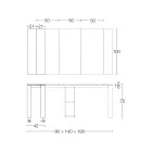 Utdragbar utomhuskonsol med metallbas och Hpl-överdel - Aghetto Viadurini