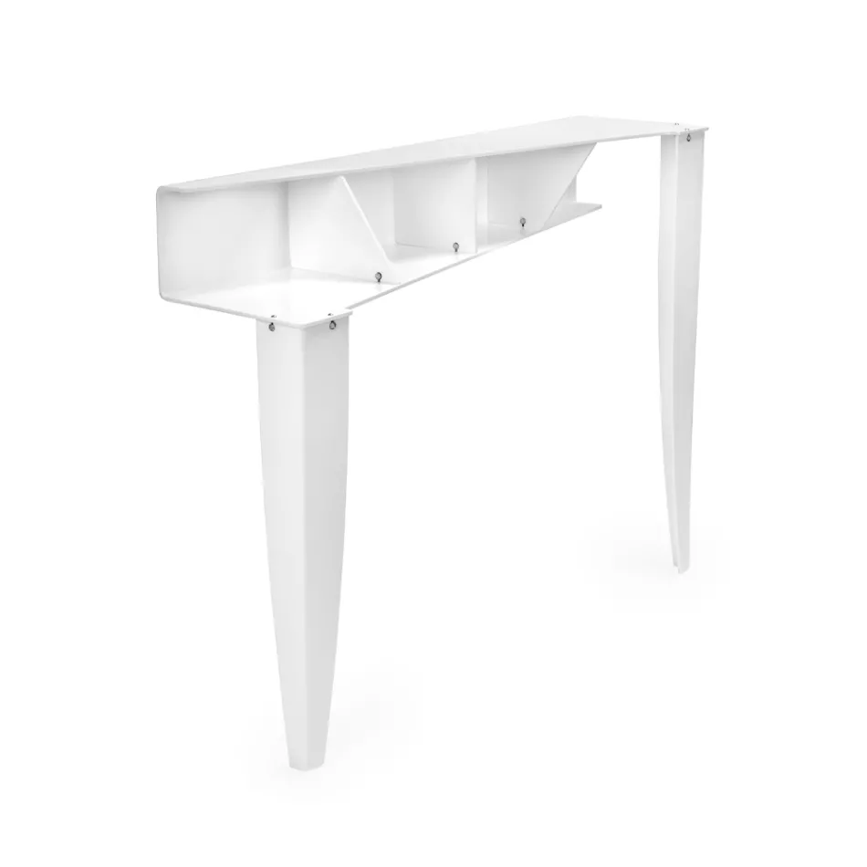 Fast konsol med 4 objektförvaringsfack i PMMA Tillverkad i Italien - Aladdin Viadurini
