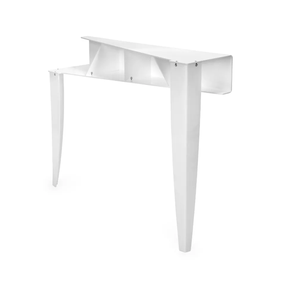 Fast konsol med 4 objektförvaringsfack i PMMA Tillverkad i Italien - Aladdin Viadurini