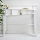 Fast konsol med 4 objektförvaringsfack i PMMA Tillverkad i Italien - Aladdin Viadurini