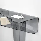 Fast konsol med 4 objektförvaringsfack i PMMA Tillverkad i Italien - Aladdin Viadurini