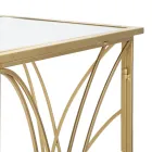 Fast entrékonsol i gyllene järn med spegeltopp - Emilia Viadurini