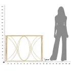 Fast entrékonsol i gyllene järn med spegeltopp - Emilia Viadurini