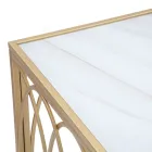 Fast entrékonsol i gyllene järn med glasskiva - Primula Viadurini