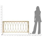 Fast entrékonsol i gyllene järn med glasskiva - Primula Viadurini