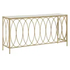 Fast entrékonsol i gyllene järn med glasskiva - Primula Viadurini