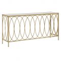 Fast Golden Iron Entrance Console med glasskiva - Primula