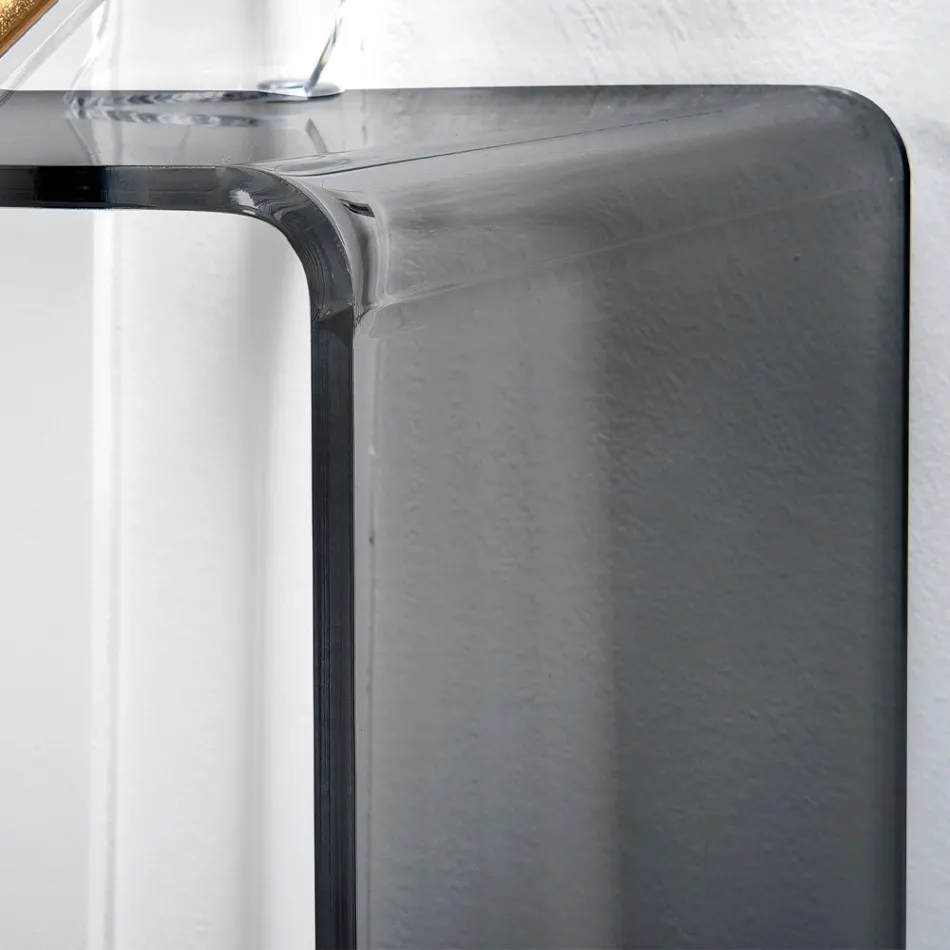 Fast konsol i vitt eller rökt plexiglas Tillverkad i Italien - Genio Viadurini