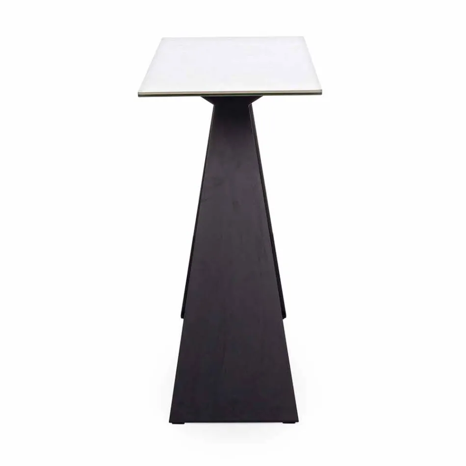 Stålkonsol med keramik- och glastopp Modern design - Cubebe Viadurini