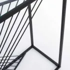 Konsol i stål och glas Modern design Original Spiral - Sasuke Viadurini