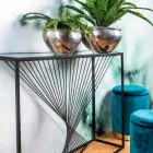 Konsol i stål och glas Modern design Original Spiral - Sasuke Viadurini