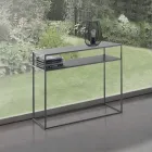 Konsol i antracitlackerat stål - Osmium Viadurini