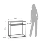 Konsol i antracitlackerat stål - Osmium Viadurini