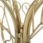 Guldfinish -järnkonsol med transparent glasskiva - Farella Viadurini