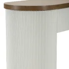 Träkonsol med topp och insatser med rundad design och låda - Rachel Viadurini