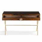 Console i polerat ebony wood med 4 lådor Ada Viadurini